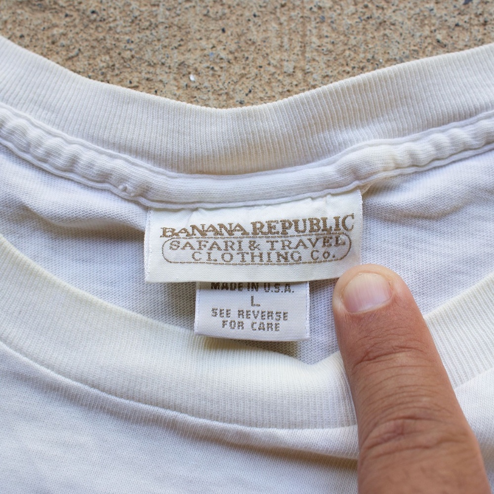 Vintage Banana Republic Safari & Travel Pocket Tee Original Classics Lion